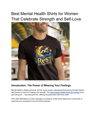 Best Mental Health Shirts for Women That Celebrate Strength and Self-Love