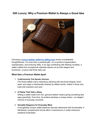Gift Luxury_ Why a Premium Wallet Is Always a Good Idea