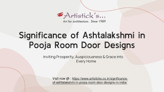Divine Door Designs: Ashtalakshmi Symbolism in Indian Homes