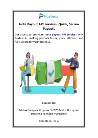 India Payout API Services Quick, Secure Payouts