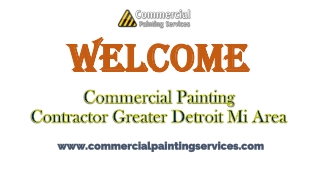 Commercial Painting Contractor ​​Greater Detroit Mi Area