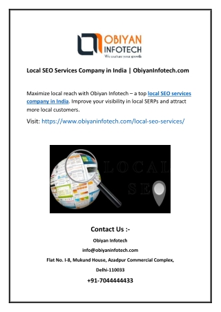 Local SEO Services Company in India