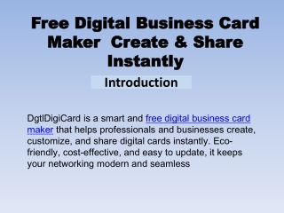 Make Free Digital Visiting Card | Smart, Simple & Professional
