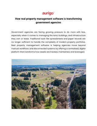 How real property management software is transforming government agencies