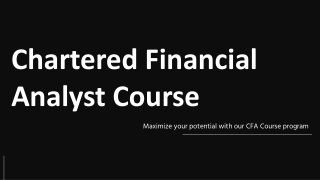 Chartered Financial Analyst Course