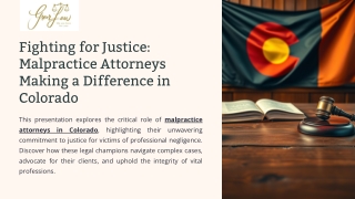 Fighting for Justice Malpractice Attorneys Making a Difference in Colorado