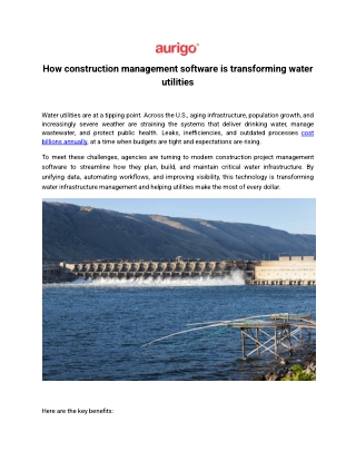 How construction management software is transforming water utilities