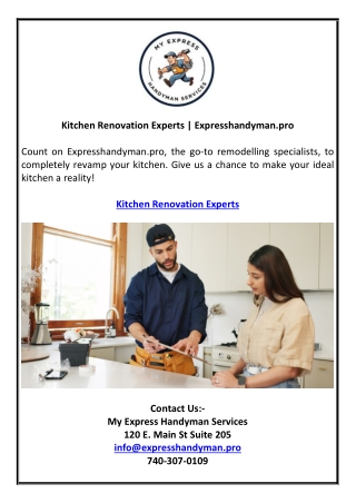 Kitchen Renovation Experts | Expresshandyman.pro