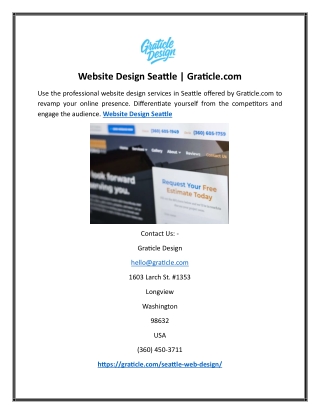Website Design Seattle | Graticle.com