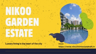 Live Closer to the Airport & Tech Parks with Nikoo Garden Estate Bangalore