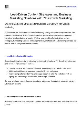 Marketing Solutions
