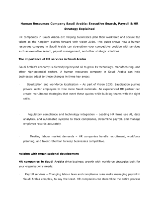 Human Resources Company Saudi Arabia_ Executive Search, Payroll & HR Strategy Explained