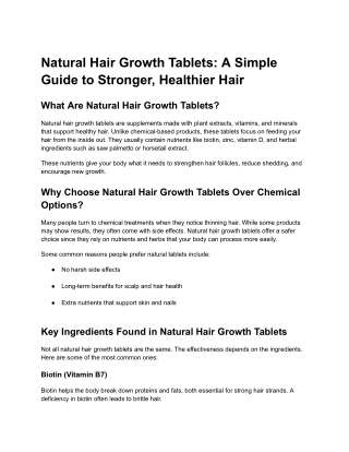 Natural Hair Growth Tablets_ A Simple Guide to Stronger, Healthier Hair