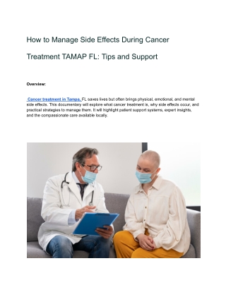 Cancer Treatment Tampa FL