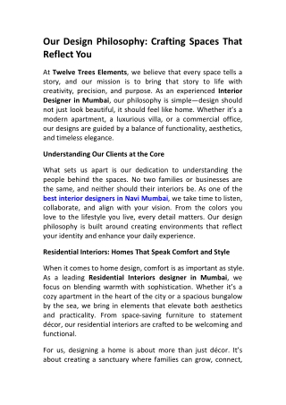 Best Interior Designers in Navi Mumbai | Elegant Spaces