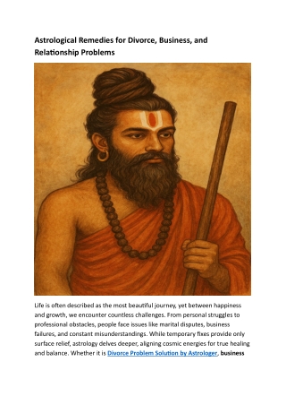 Astrological Remedies for Divorce, Business, and Relationship Problems