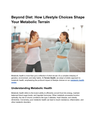 Beyond Diet_ How Lifestyle Choices Shape Your Metabolic Terrain