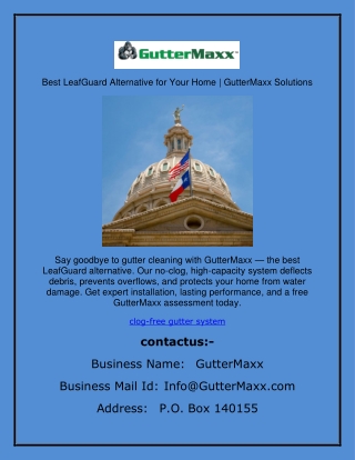 Best LeafGuard Alternative for Your Home  GutterMaxx Solutions