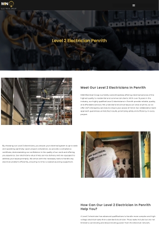 Level 2 Electrician Penrith