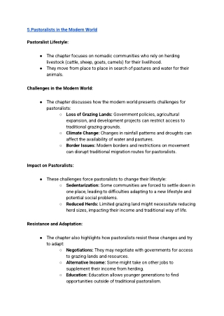 NCERT Solutions for Class 9 History Chapter 5: Pastoralists in the Modern World
