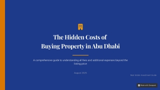 The Hidden Costs of Buying Property in Abu Dhabi