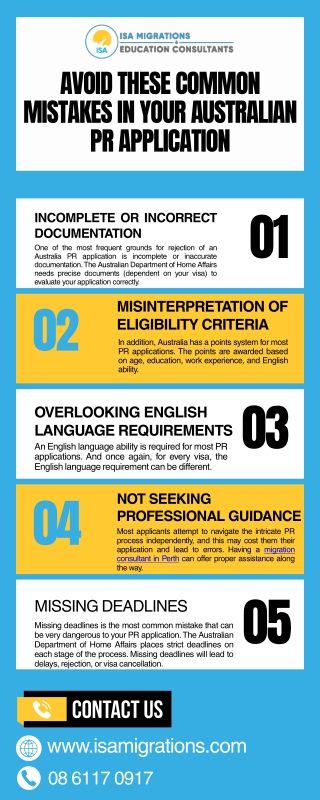 Avoid These Common Mistakes in Your Australian PR Application