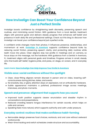 How Invisalign Can Boost Your Confidence Beyond Just a Perfect Smile