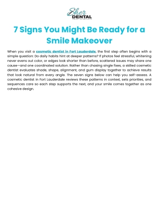 7 Signs You Might Be Ready for a Smile Makeover