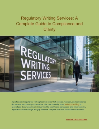Regulatory Writing Services_ A Complete Guide to Compliance and Clarity