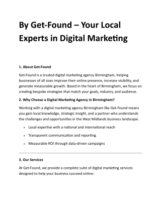 Digital Marketing Agency Birmingham