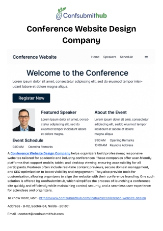 Conference Website Design Company