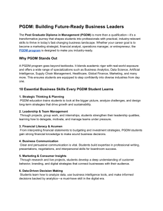 PGDM_ Building Future-Ready Business Leaders