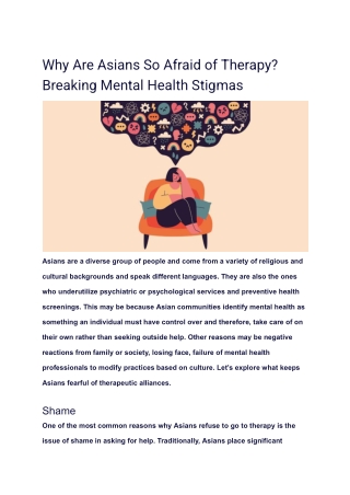 Why Are Asians So Afraid of Therapy_ Breaking Mental Health Stigmas
