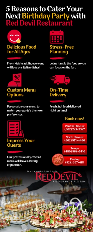 5 Reasons to Choose Red Devil Restaurant for Your Next Birthday Party Catering