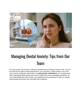 Managing Dental Anxiety_ Tips from Our Team