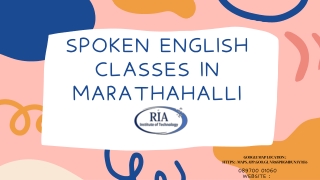 Spoken English Classes in Marathahalli
