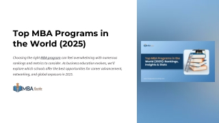 Top MBA Programs in the World: A Complete Guide