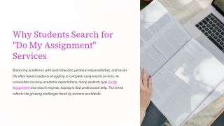 Understanding the Rise of “Do My Assignment” Requests