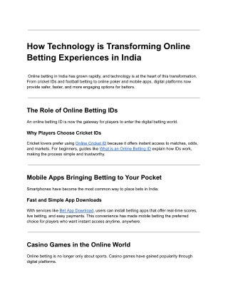 The Digital Revolution: How Technology is Shaping Online Betting