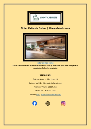 Cheap Kitchen Cabinets | Shinycabinets.com