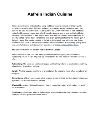 Aafrein Indian Cuisine (1)