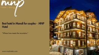 Best hotel in Manali for couples -  MNP Hotel