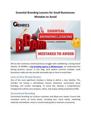 Essential Branding Lessons for Small Businesses Mistakes to Avoid