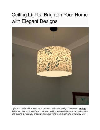 Ceiling Lights_ Brighten Your Home with Elegant Designs - Google Docs