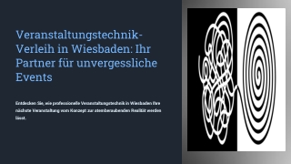 Veranstaltungstechnikverleih in Wiesbaden