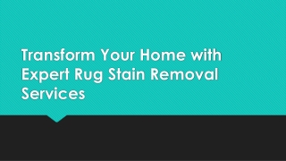 Transform Your Home with Expert Rug Stain Removal Services​