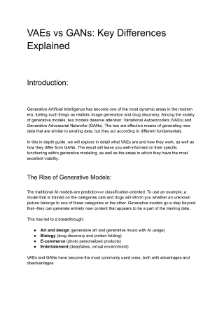 VAEs vs GANs_ Key Differences Explained