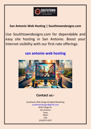 San Antonio Web Hosting Southtowndesigns.com
