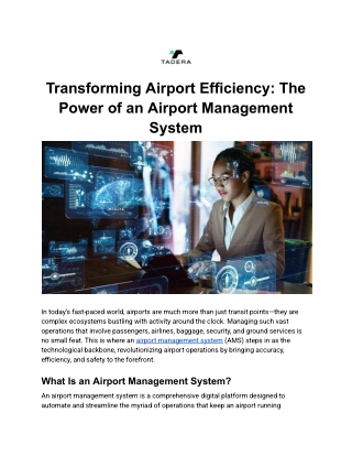 Transforming Airport Efficiency: The Power of an Airport Management System