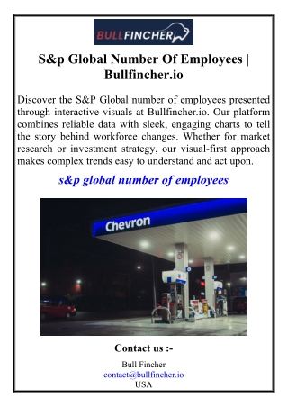 S&p Global Number Of Employees | Bullfincher.io